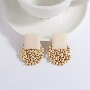 Wooden Beaded Boho Earrings